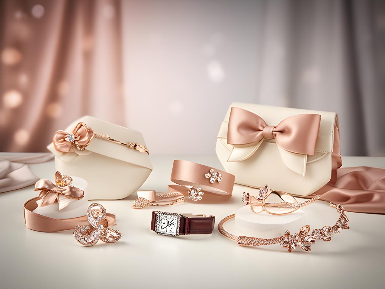 Elegant formal accessories displayed against a soft studio backdrop with a London feel